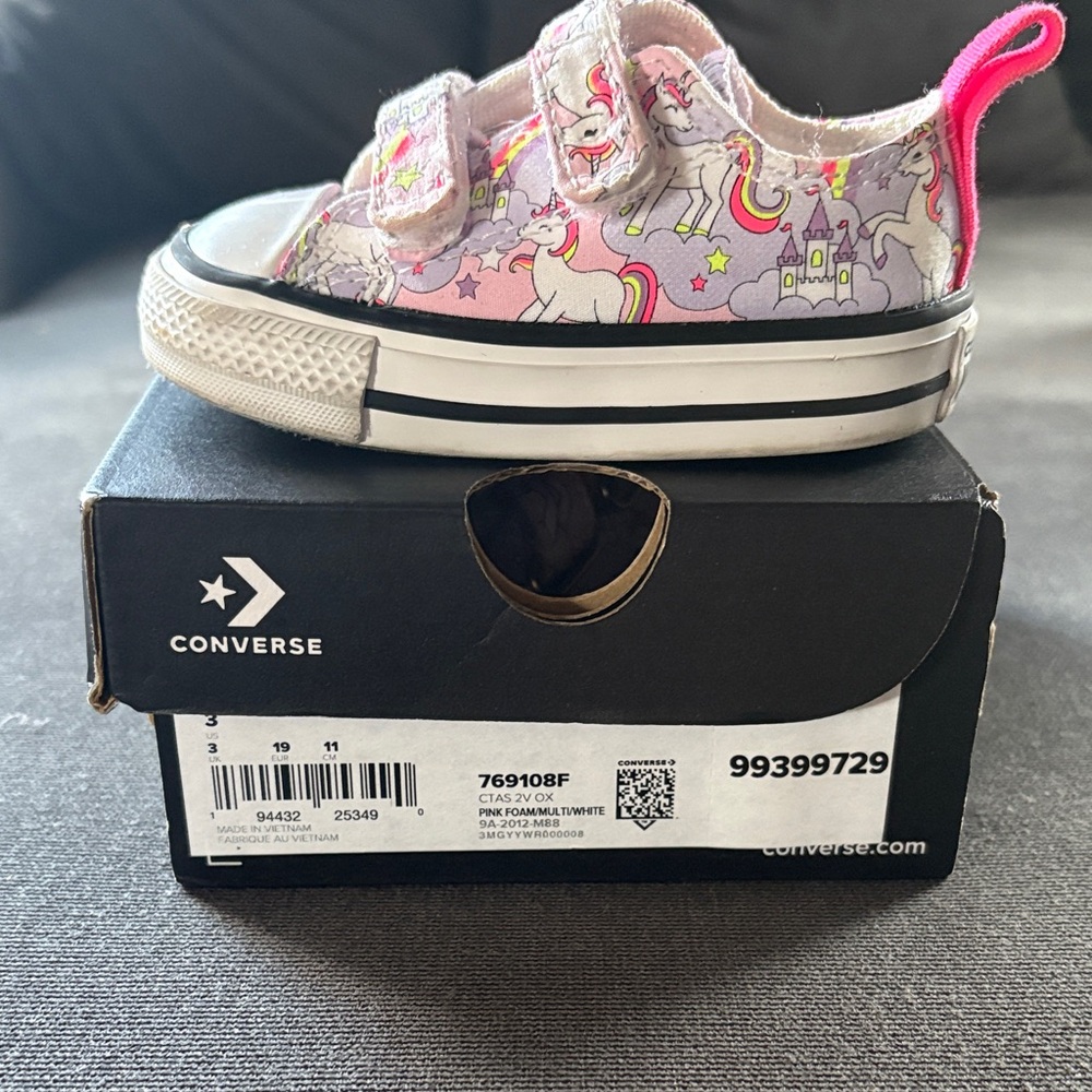 Converse Kids Unicorn Sneakers - Pink and Gray